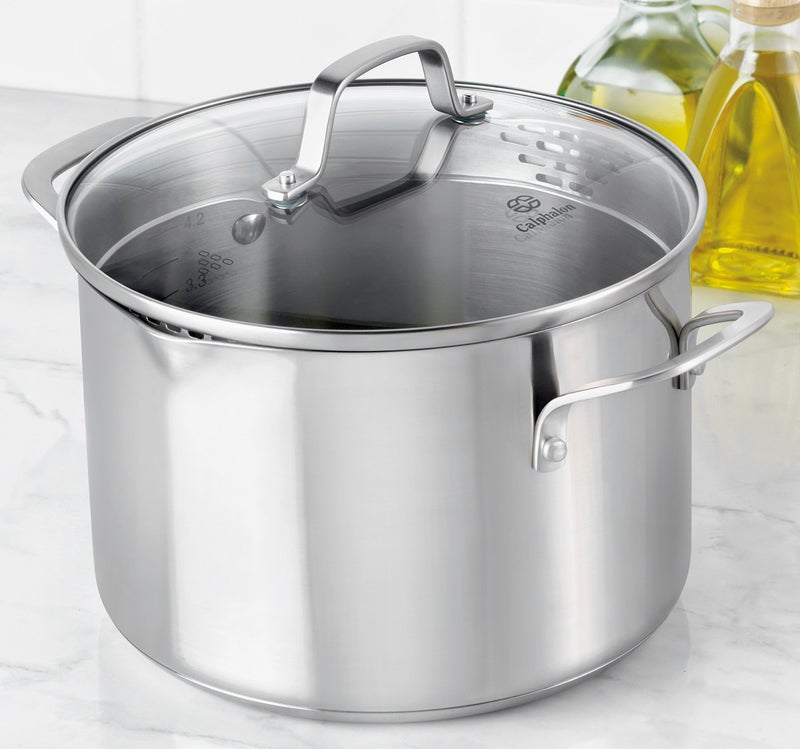 Calphalon Classic Stainless Steel Cookware, Stock Pot, 6-quart - Image 2